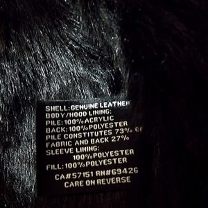 WILSON LEATHER XXL BLACK leather women's coat